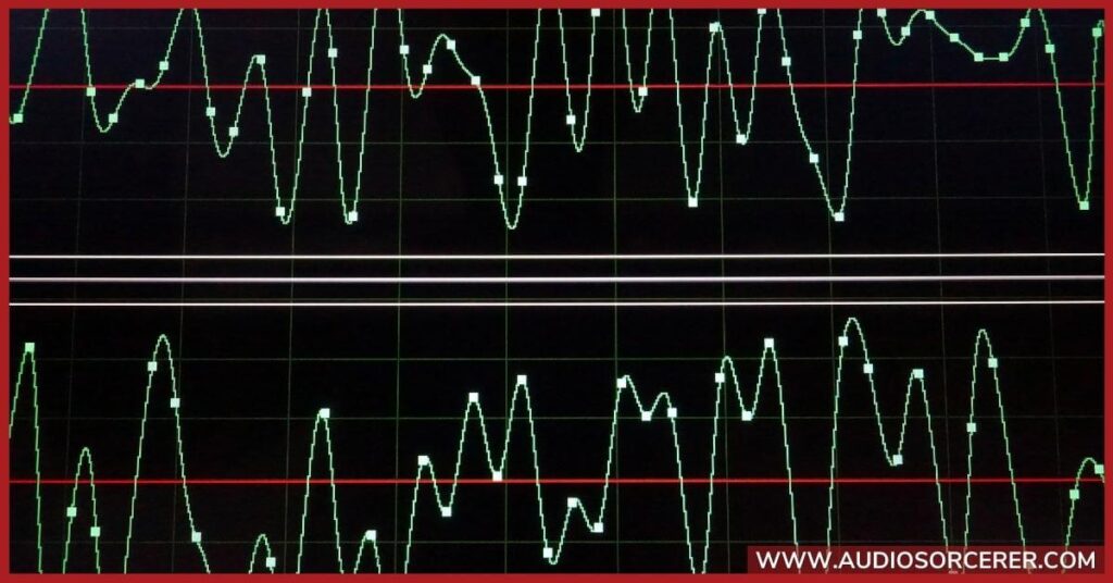 Graph of analog audio converted to digital audio.